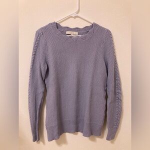 LOFT Women's Lavender Crew Neck Sweater Size XS